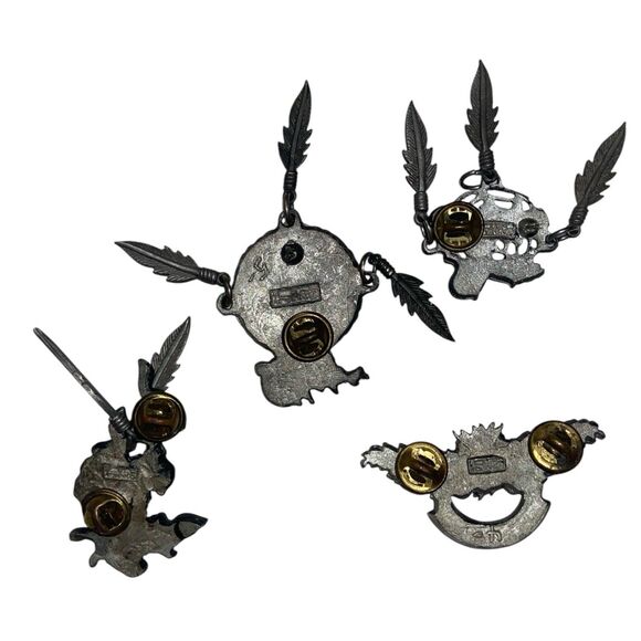 Lot Of 4 Vintage Pewter Biker Rally Pins - Picture 6 of 6